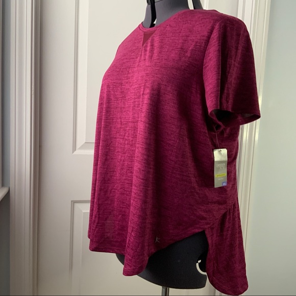 Danskin Tulip-Hem Athletic Tee w/ Mesh Detail NWT - Picture 3 of 8